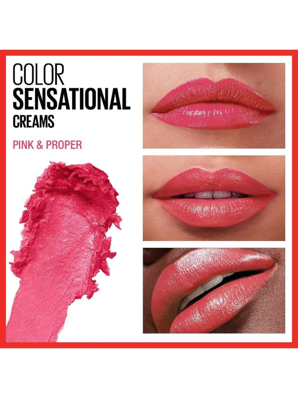 Maybelline 20 PINK & PROPER Sensational Mattes Cream Finish Hydrating Lipstick
